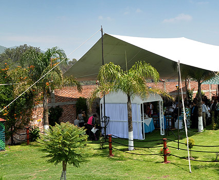 Salón con jardín de fiestas cerca de Texcoco